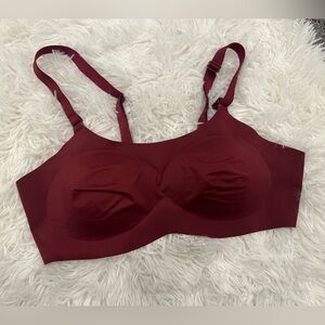 KNIX Evolution Reversible Wireless Bra Burgundy/Pink Size 2